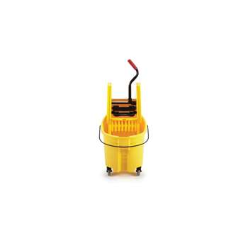 Rubbermaid Wavebrake Down-Press Bucket and Wringer 7577-88, Yellow